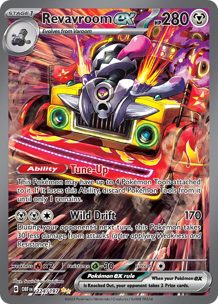 Revavroom ex 224/230 — Obsidian Flames (English Pokémon TCG card)