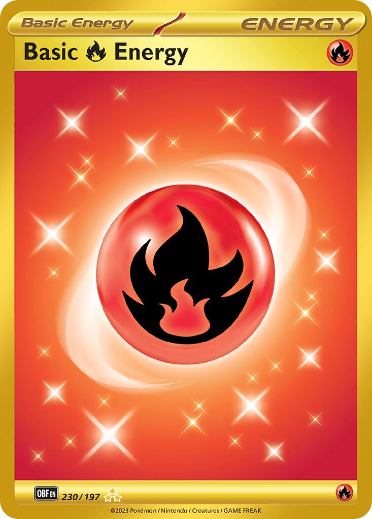 Basic Fire Energy 230/230 — Obsidian Flames (English Pokémon TCG card)