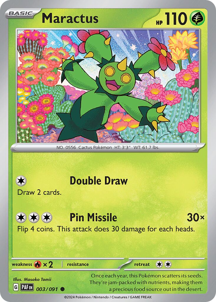 Maractus 003/245 — Paldean Fates (English Pokémon TCG card)