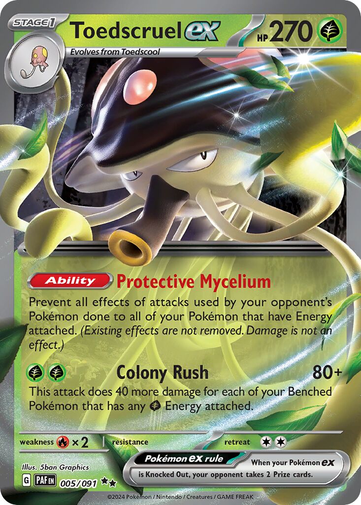 Toedscruel ex 005/245 — Paldean Fates (English Pokémon TCG card)