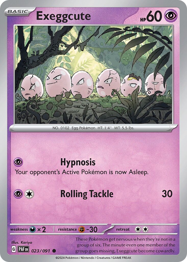 Exeggcute 023/245 — Paldean Fates (English Pokémon TCG card)