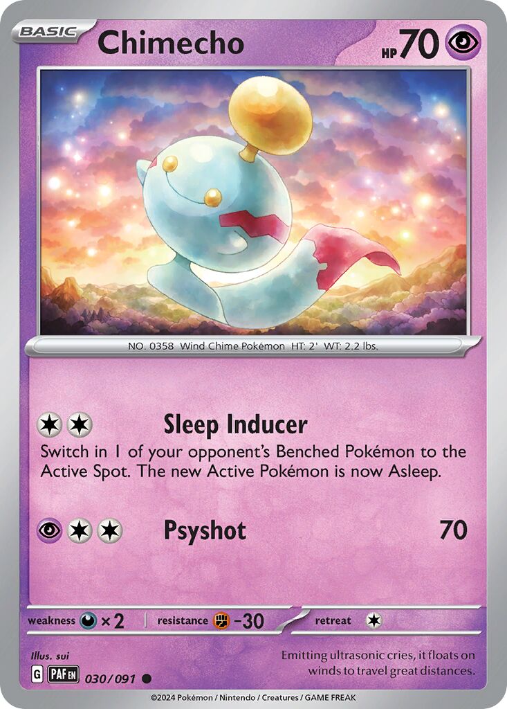 Chimecho 030/245 — Paldean Fates (English Pokémon TCG card)