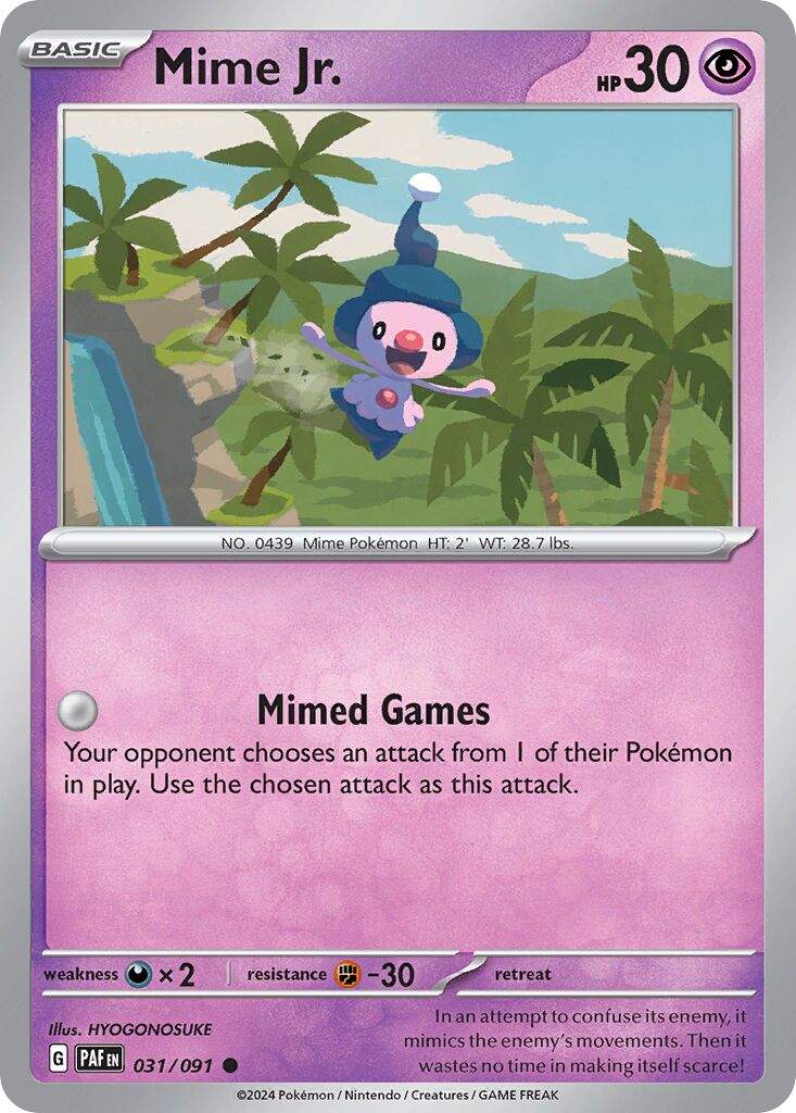 Mime Jr. 031/245 — Paldean Fates (English Pokémon TCG card)