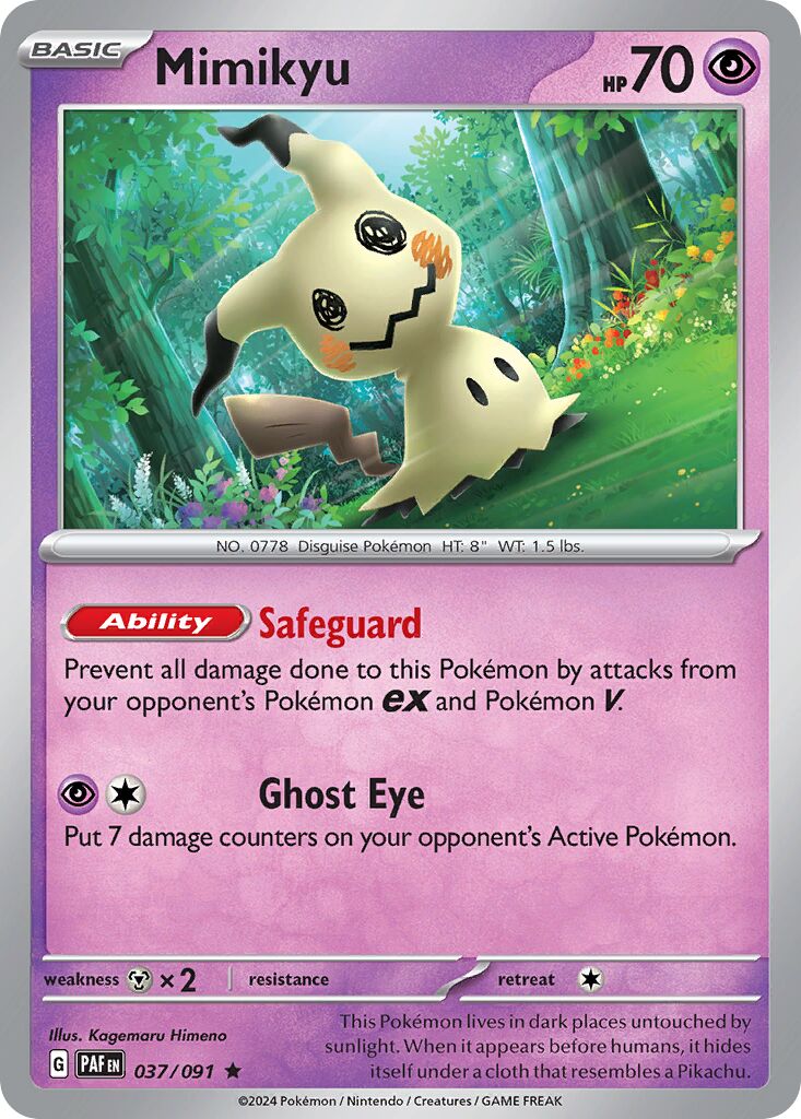 Mimikyu 037/245 — Paldean Fates (English Pokémon TCG card)