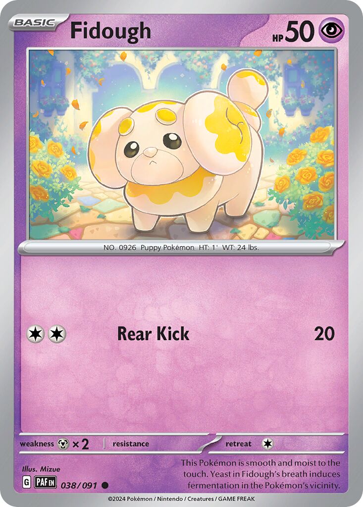 Fidough 038/245 — Paldean Fates (English Pokémon TCG card)