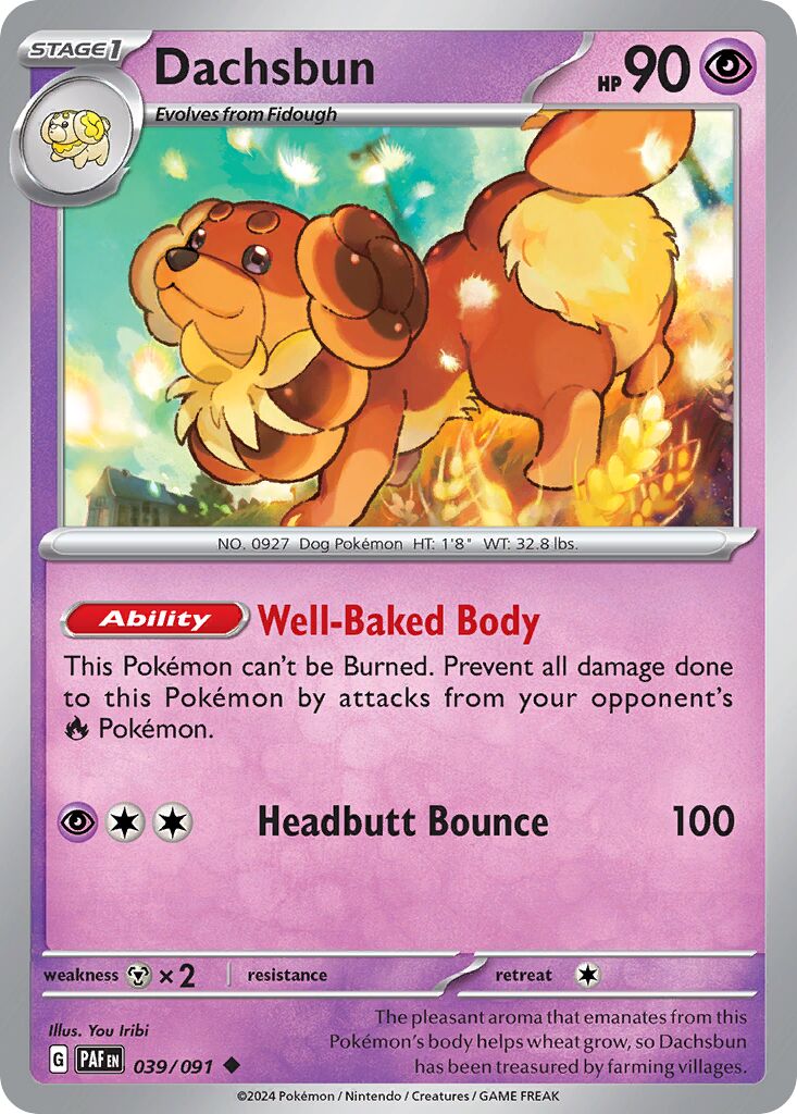 Dachsbun 039/245 — Paldean Fates (English Pokémon TCG card)