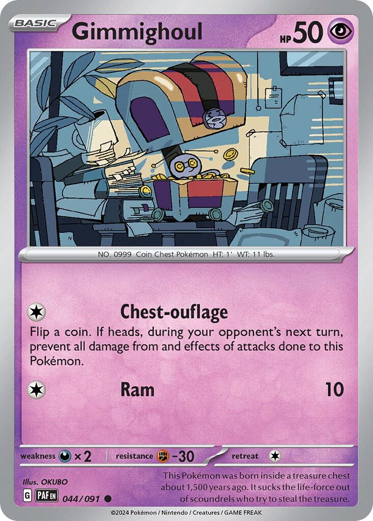 Gimmighoul 044/245 — Paldean Fates (English Pokémon TCG card)