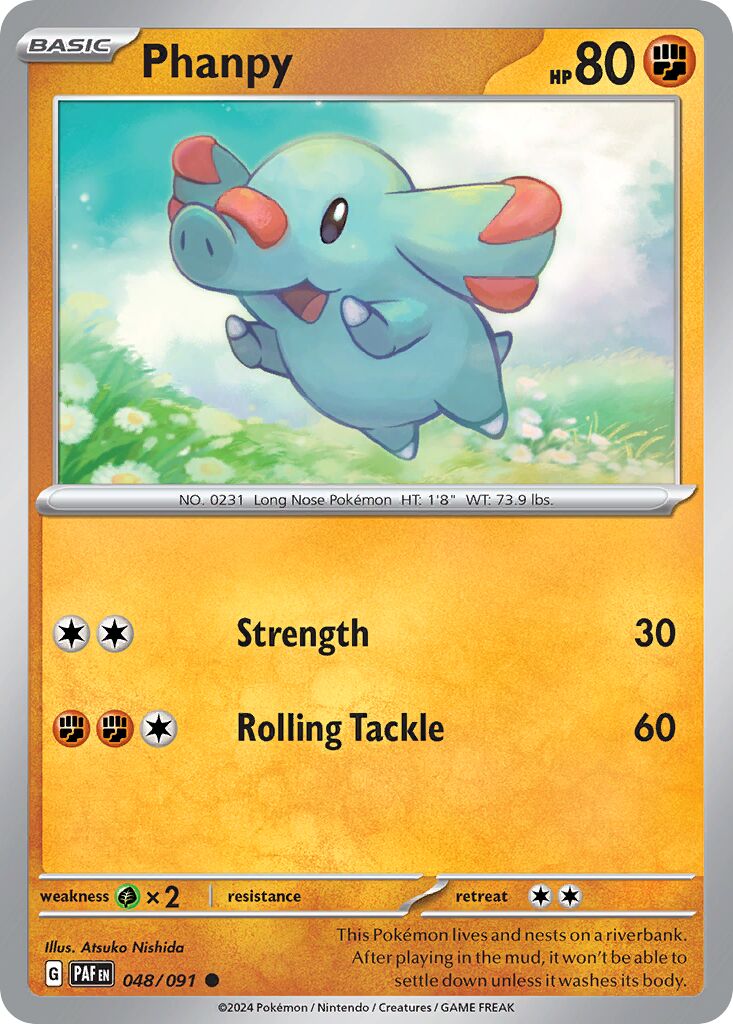 Phanpy 048/245 — Paldean Fates (English Pokémon TCG card)