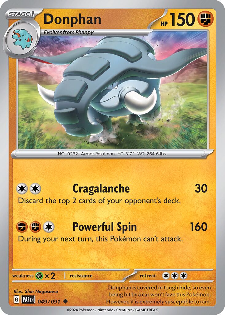 Donphan 049/245 — Paldean Fates (English Pokémon TCG card)