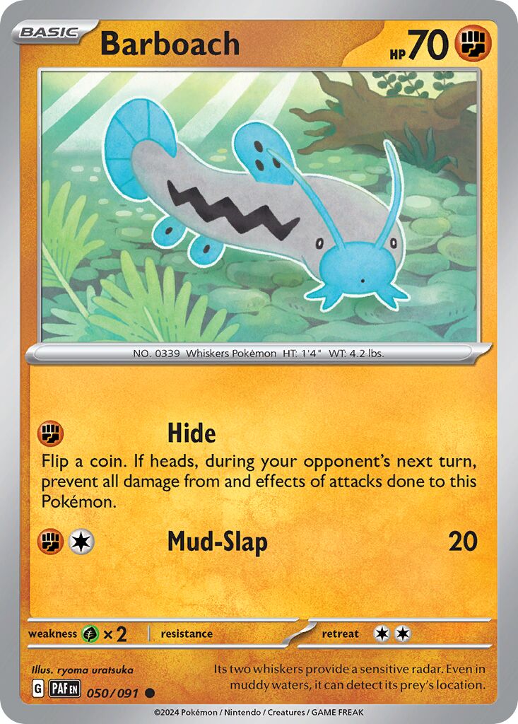Barboach 050/245 — Paldean Fates (English Pokémon TCG card)