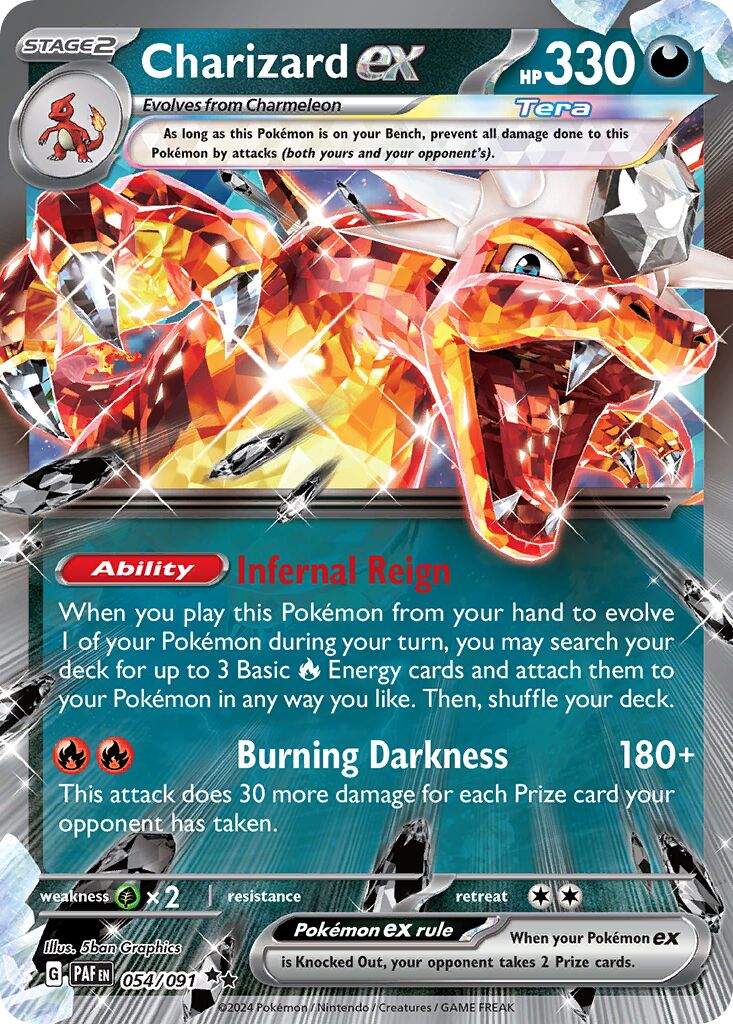 Charizard ex 054/245 — Paldean Fates (English Pokémon TCG card)