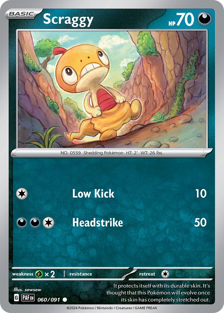 Scraggy 060/245 — Paldean Fates (English Pokémon TCG card)