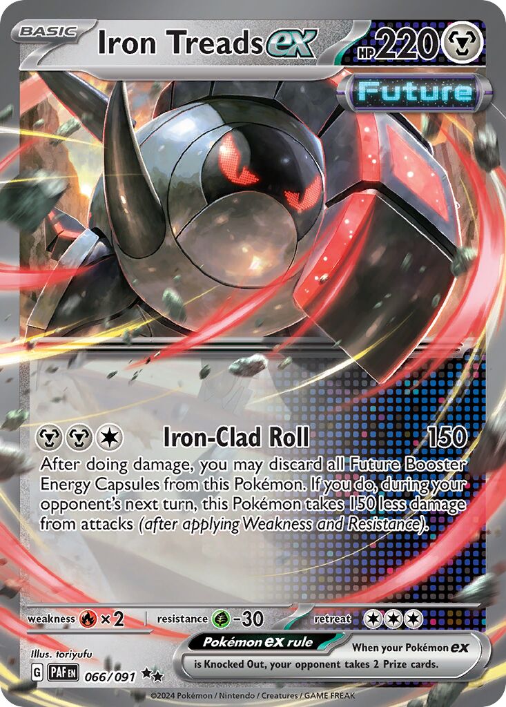 Iron Treads ex 066/245 — Paldean Fates (English Pokémon TCG card)