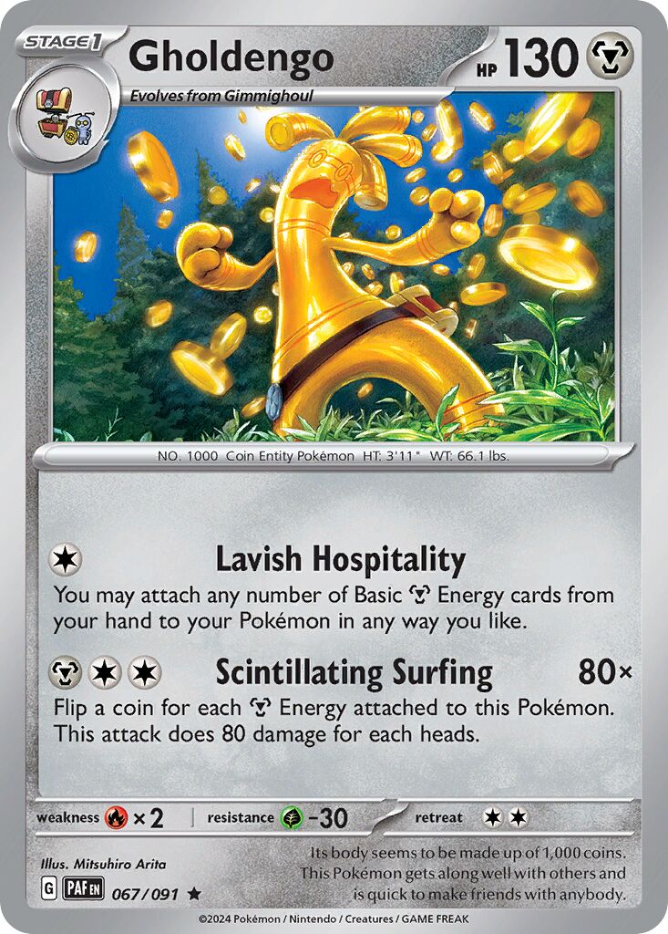 Gholdengo 067/245 — Paldean Fates (English Pokémon TCG card)