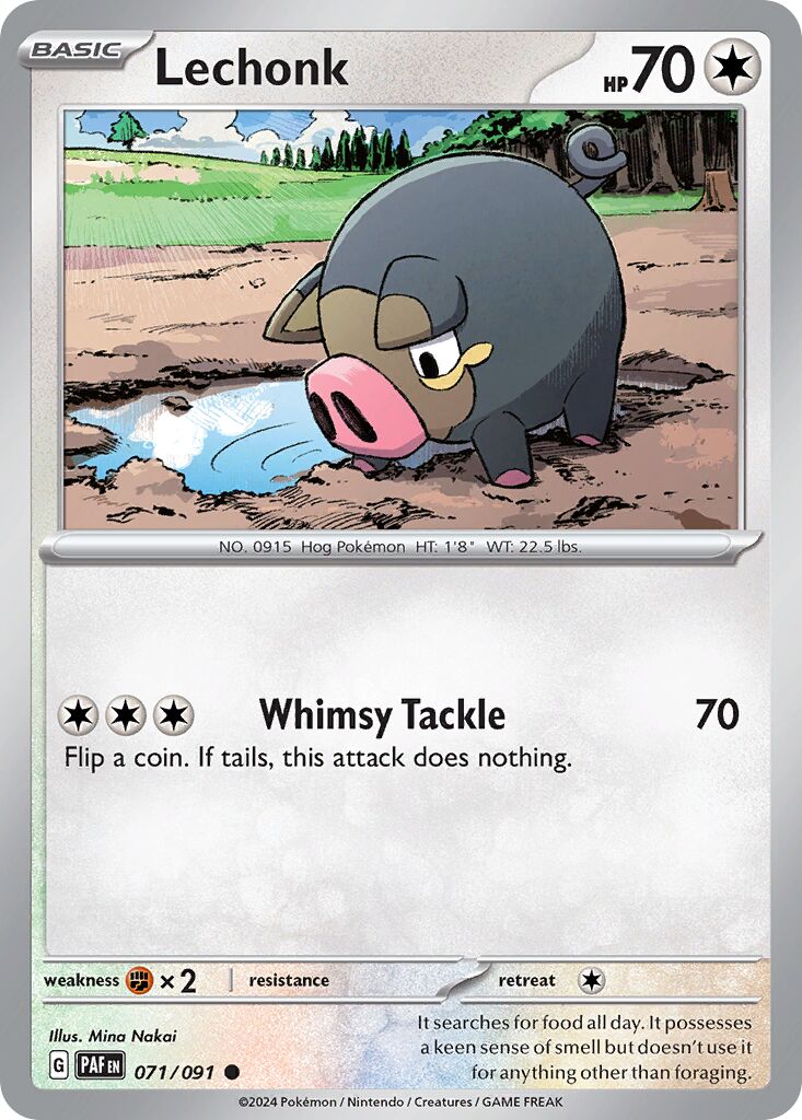 Lechonk 071/245 — Paldean Fates (English Pokémon TCG card)