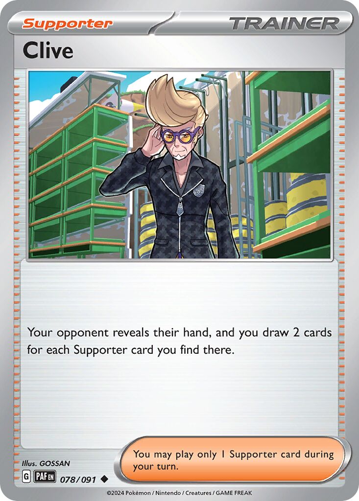 Clive 078/245 — Paldean Fates (English Pokémon TCG card)
