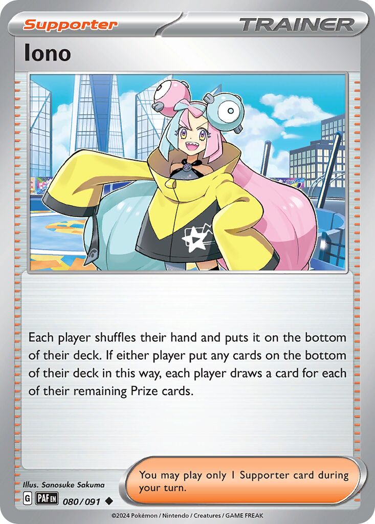 Iono 080/245 — Paldean Fates (English Pokémon TCG card)