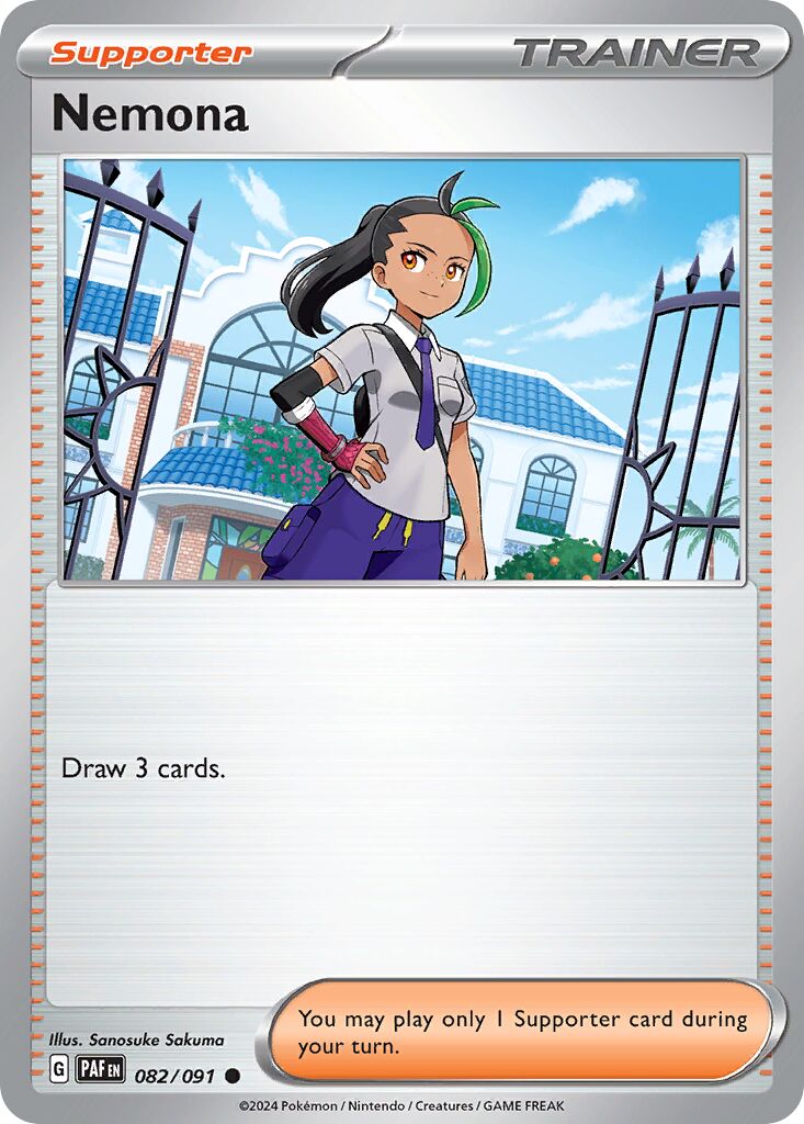 Nemona 082/245 — Paldean Fates (English Pokémon TCG card)