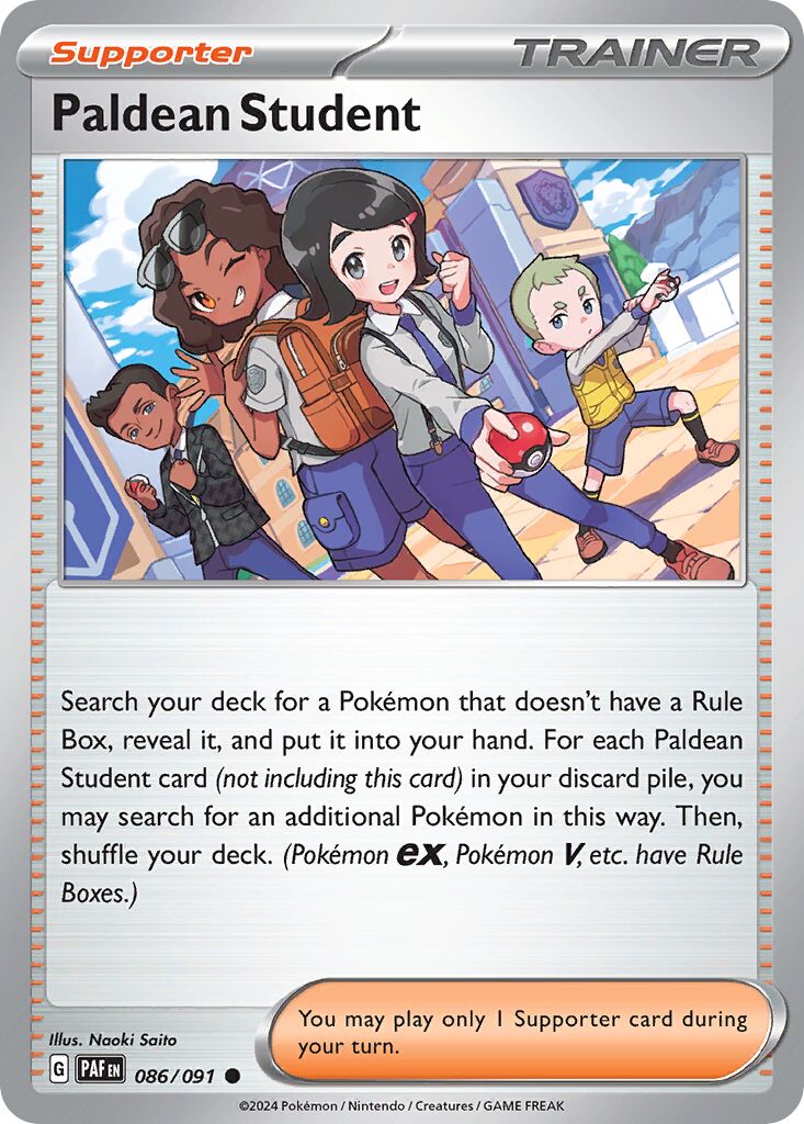 Paldean Student 086/245 — Paldean Fates (English Pokémon TCG card)