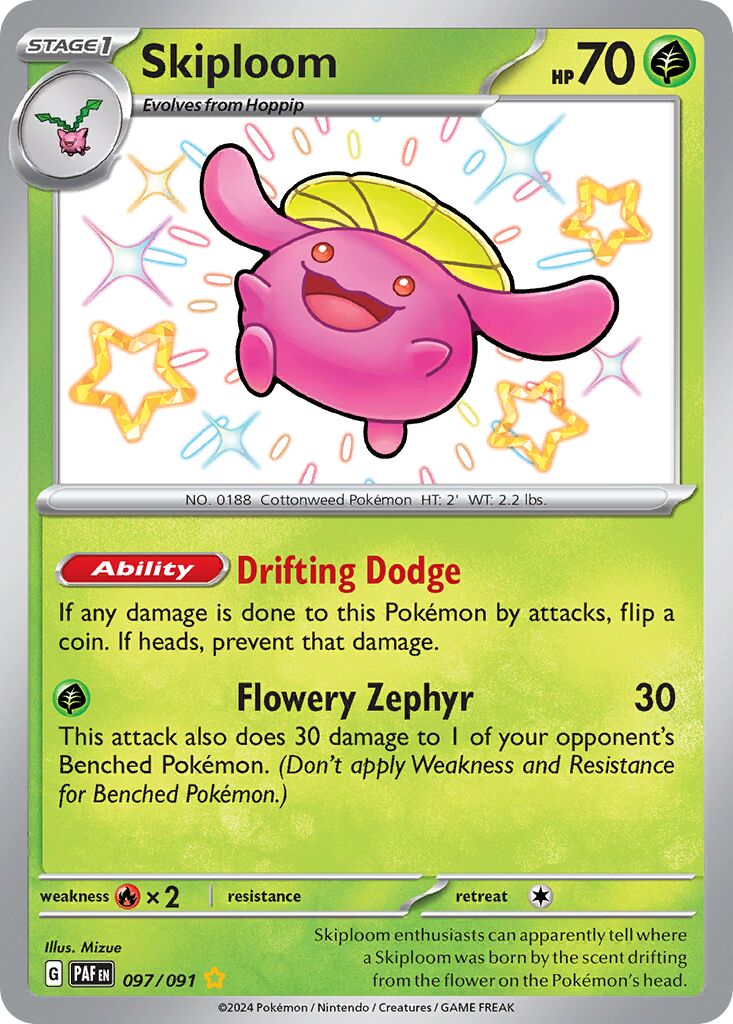 Skiploom 097/245 — Paldean Fates (English Pokémon TCG card)