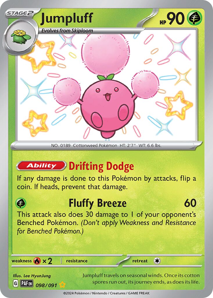 Jumpluff 098/245 — Paldean Fates (English Pokémon TCG card)