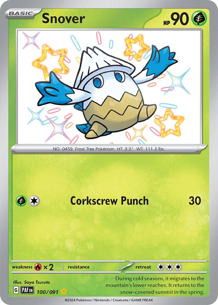 Snover 100/245 — Paldean Fates (English Pokémon TCG card)
