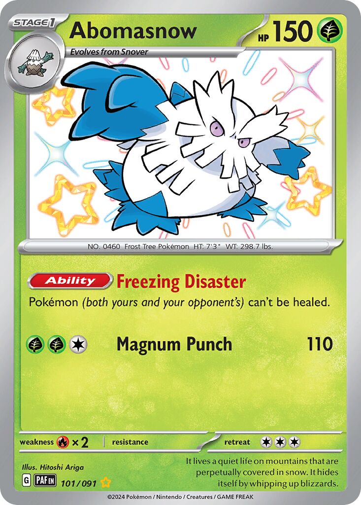 Abomasnow 101/245 — Paldean Fates (English Pokémon TCG card)