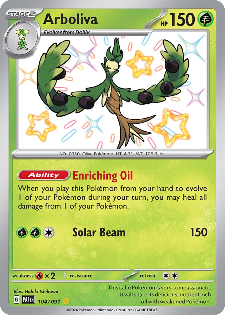 Arboliva 104/245 — Paldean Fates (English Pokémon TCG card)