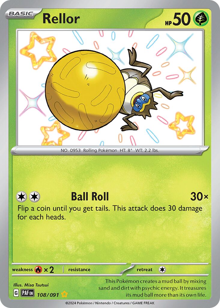 Rellor 108/245 — Paldean Fates (English Pokémon TCG card)