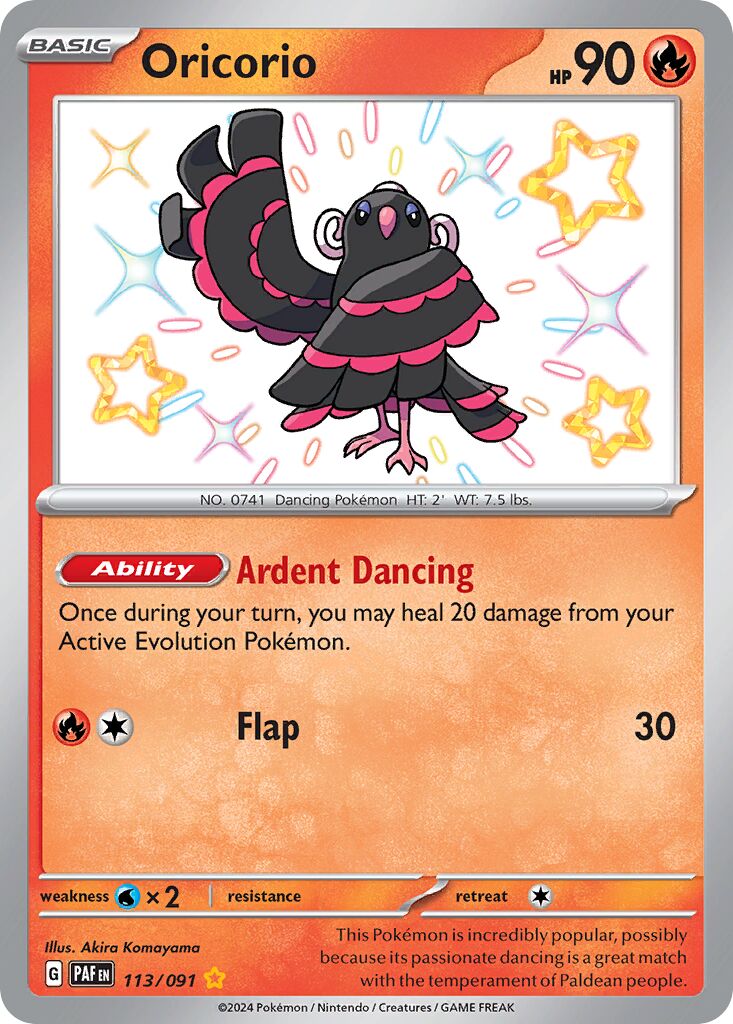 Oricorio 113/245 — Paldean Fates (English Pokémon TCG card)
