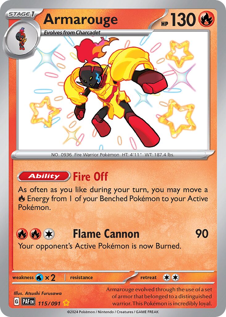 Armarouge 115/245 — Paldean Fates (English Pokémon TCG card)