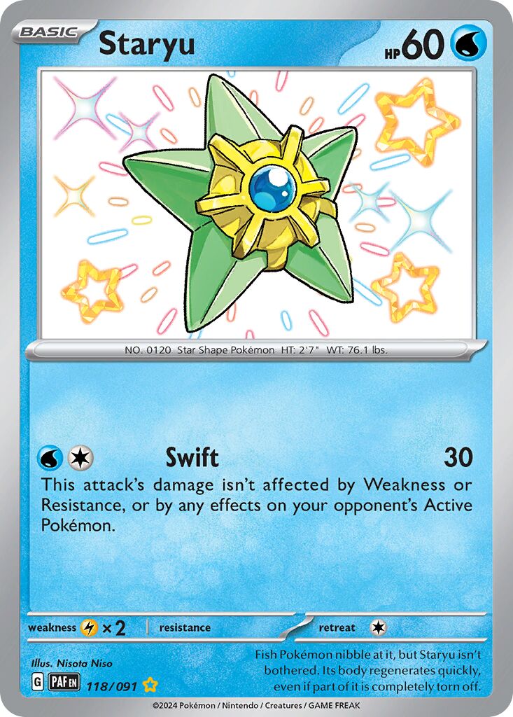 Staryu 118/245 — Paldean Fates (English Pokémon TCG card)
