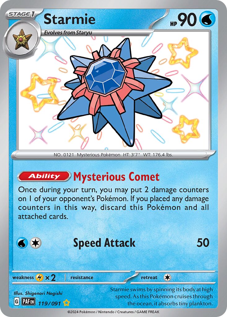 Starmie 119/245 — Paldean Fates (English Pokémon TCG card)