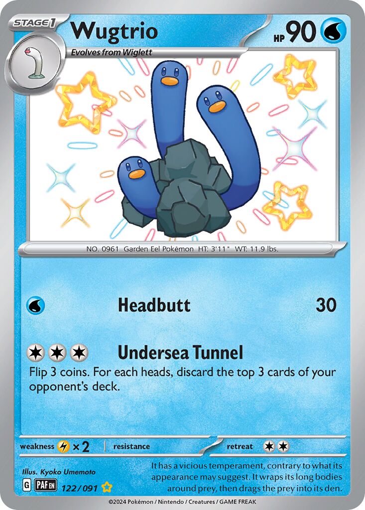 Wugtrio 122/245 — Paldean Fates (English Pokémon TCG card)