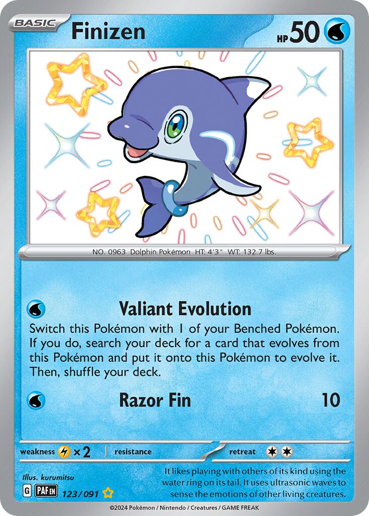 Finizen 123/245 — Paldean Fates (English Pokémon TCG card)