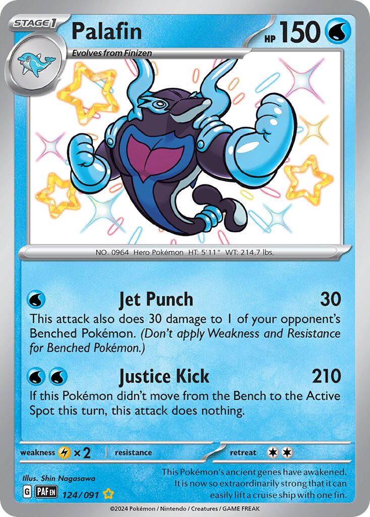 Palafin 124/245 — Paldean Fates (English Pokémon TCG card)