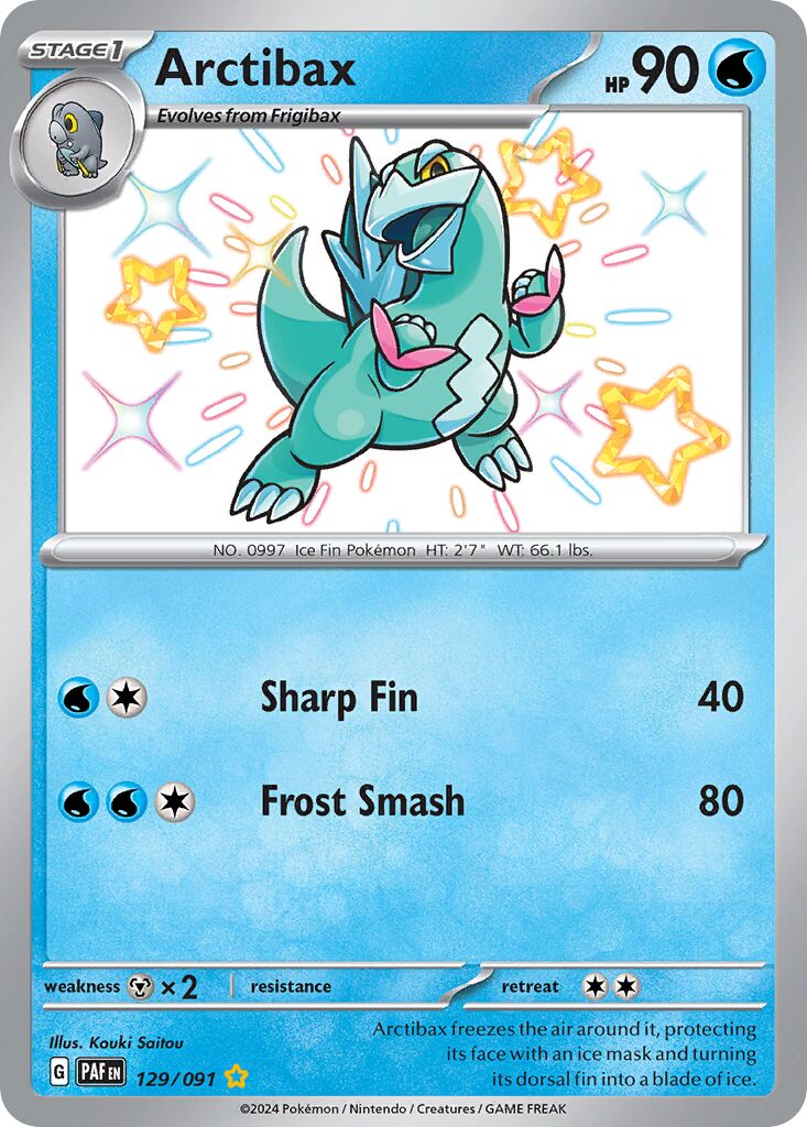 Arctibax 129/245 — Paldean Fates (English Pokémon TCG card)