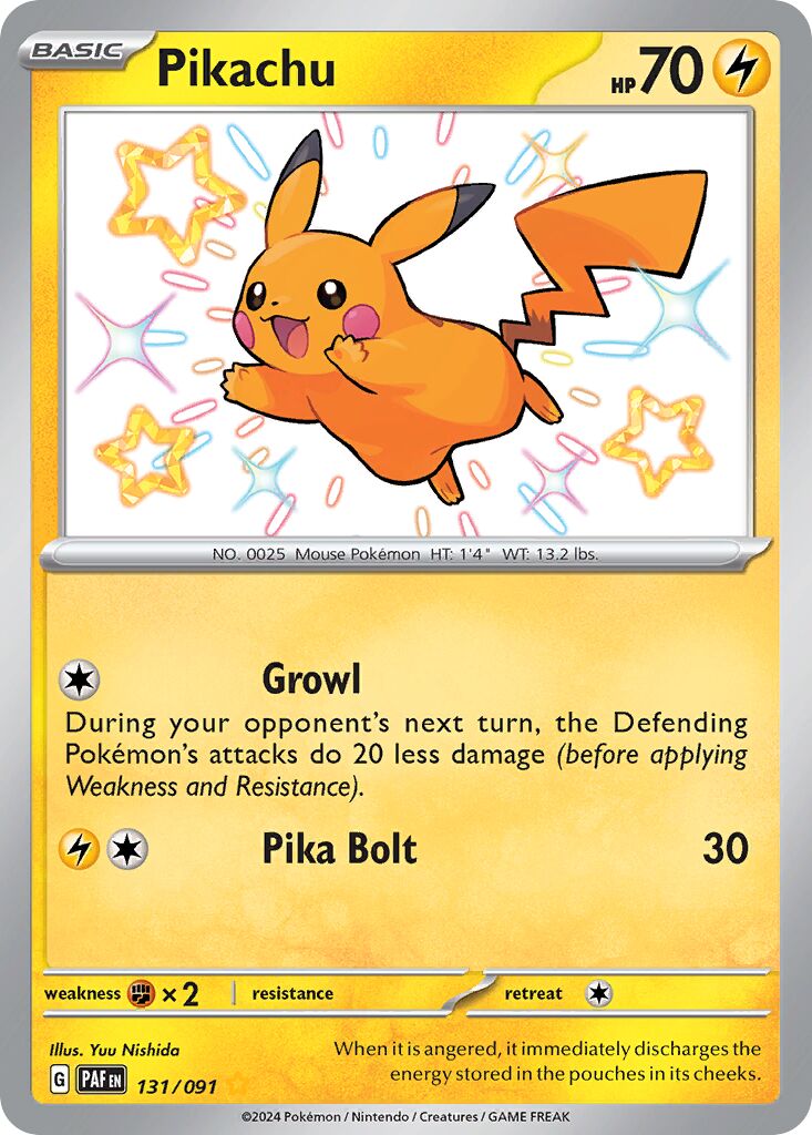 Pikachu 131/245 — Paldean Fates (English Pokémon TCG card)