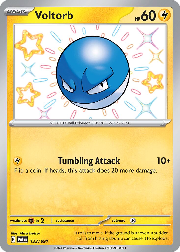Voltorb 133/245 — Paldean Fates (English Pokémon TCG card)