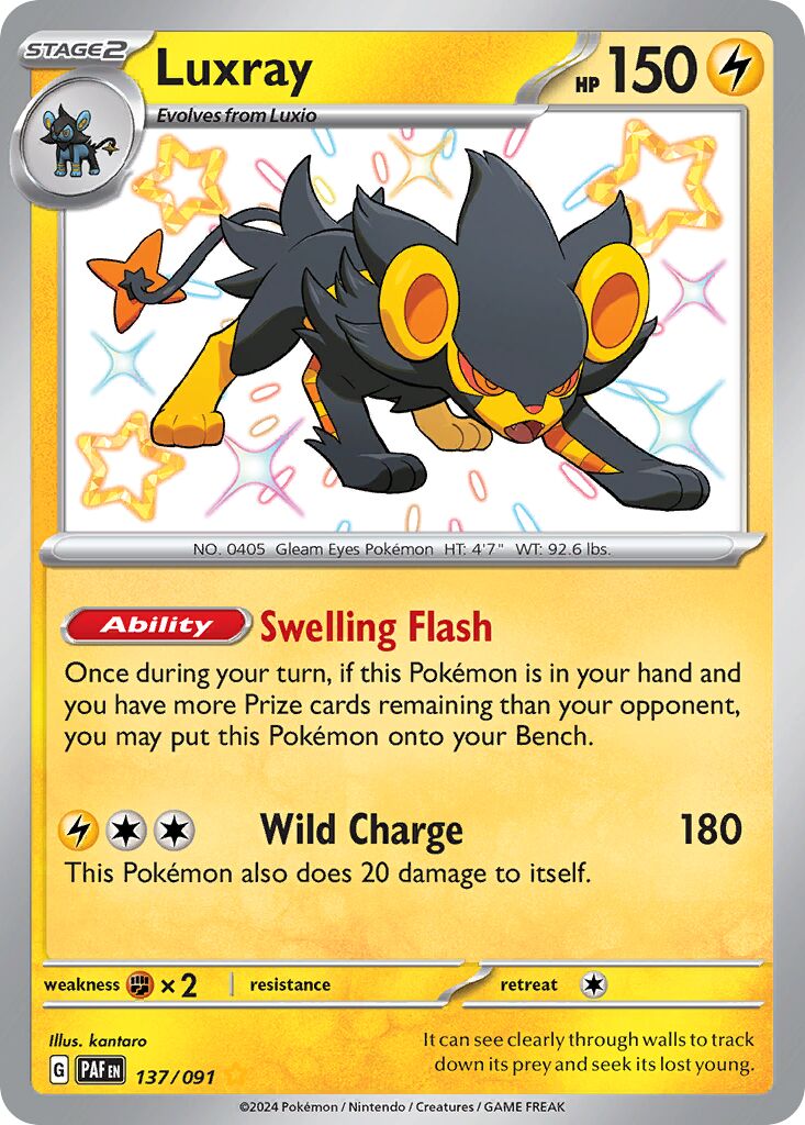Luxray 137/245 — Paldean Fates (English Pokémon TCG card)