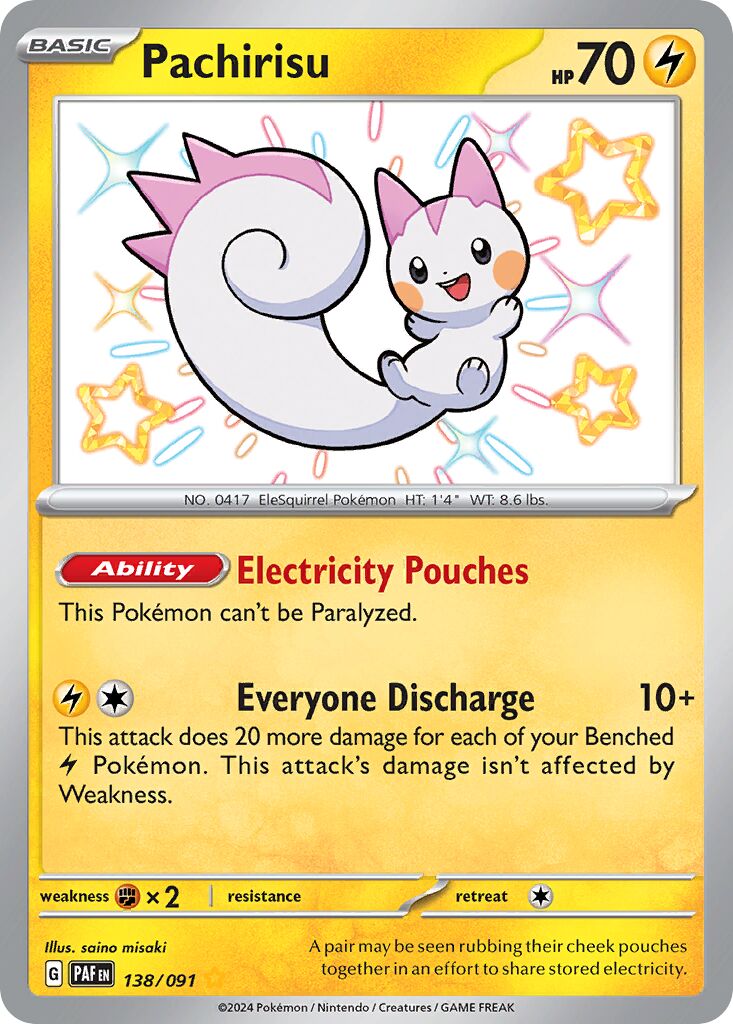 Pachirisu 138/245 — Paldean Fates (English Pokémon TCG card)