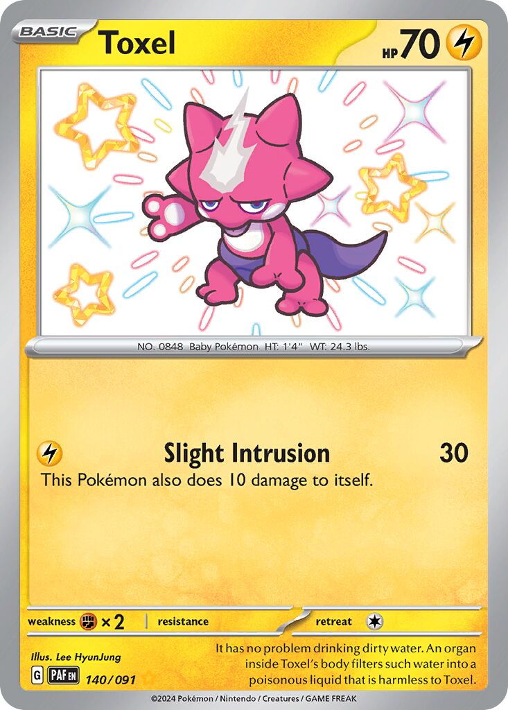 Toxel 140/245 — Paldean Fates (English Pokémon TCG card)