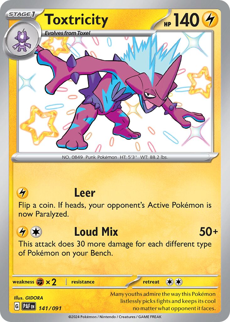 Toxtricity 141/245 — Paldean Fates (English Pokémon TCG card)