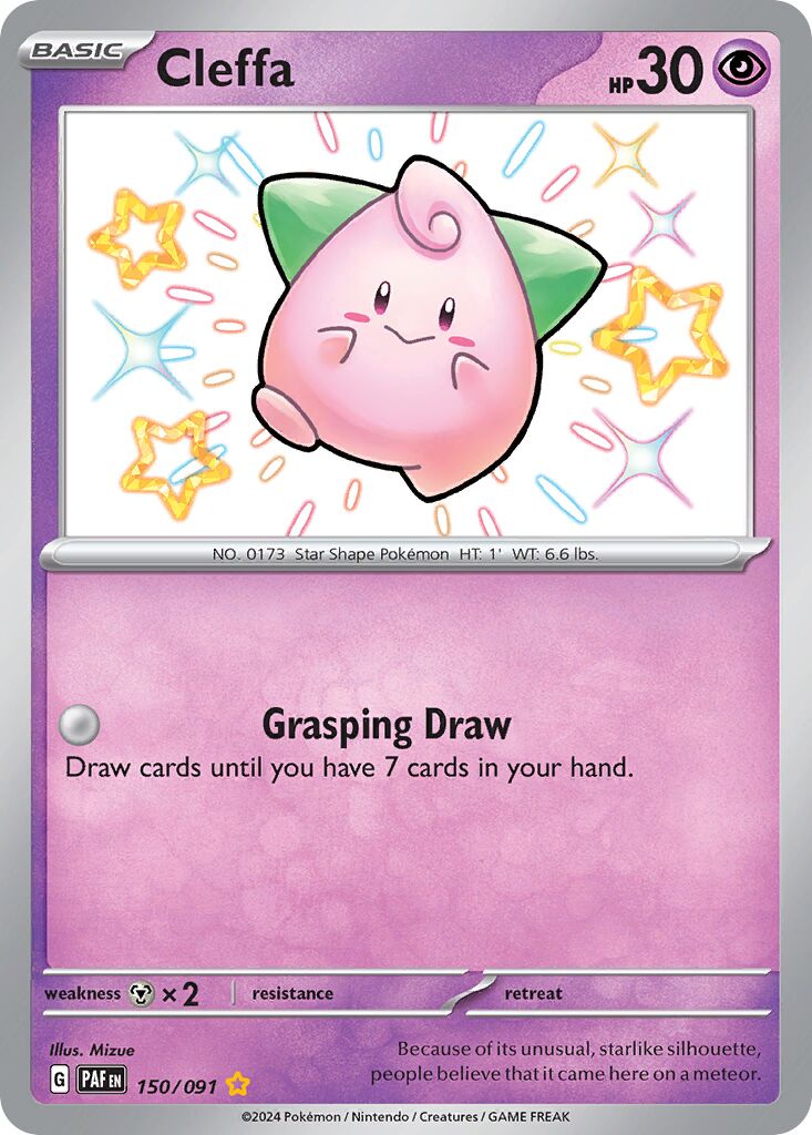 Cleffa 150/245 — Paldean Fates (English Pokémon TCG card)