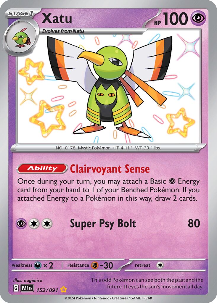 Xatu 152/245 — Paldean Fates (English Pokémon TCG card)