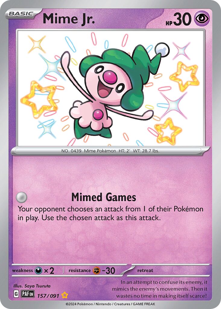 Mime Jr. 157/245 — Paldean Fates (English Pokémon TCG card)