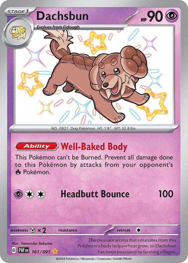 Dachsbun 161/245 — Paldean Fates (English Pokémon TCG card)