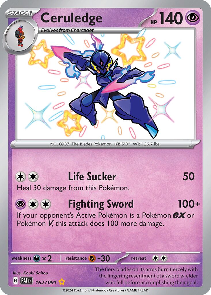 Ceruledge 162/245 — Paldean Fates (English Pokémon TCG card)