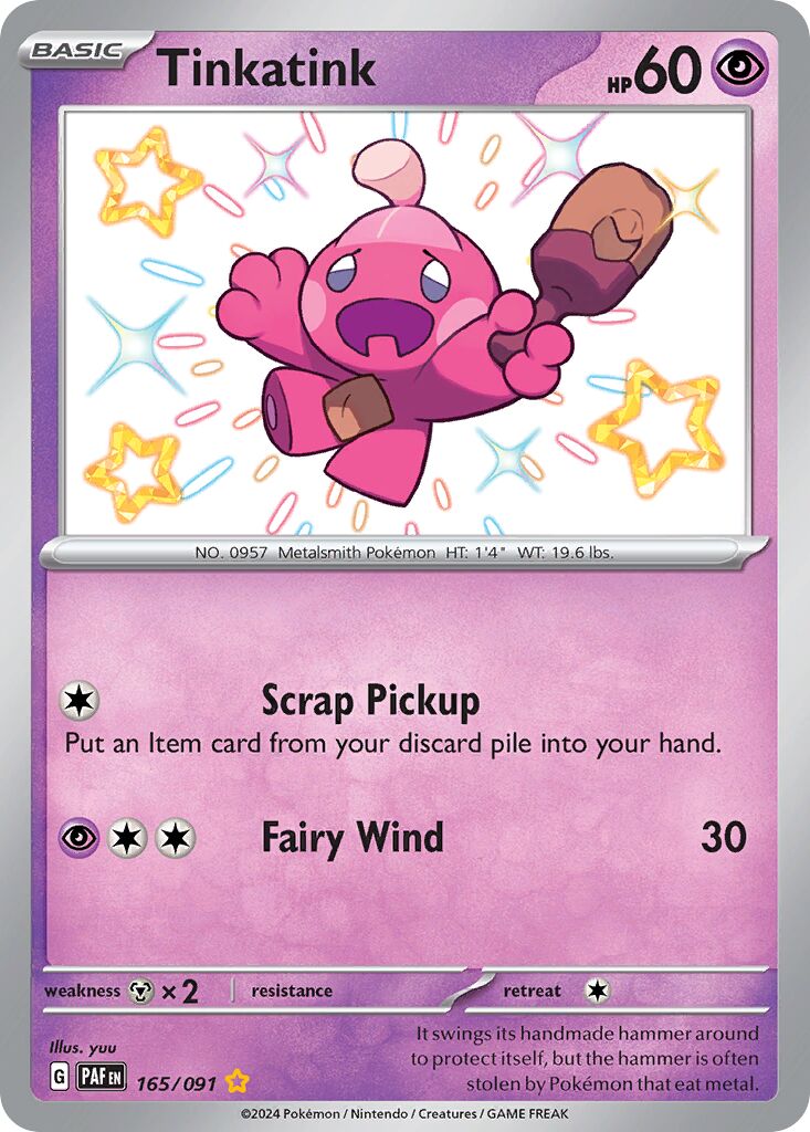 Tinkatink 165/245 — Paldean Fates (English Pokémon TCG card)