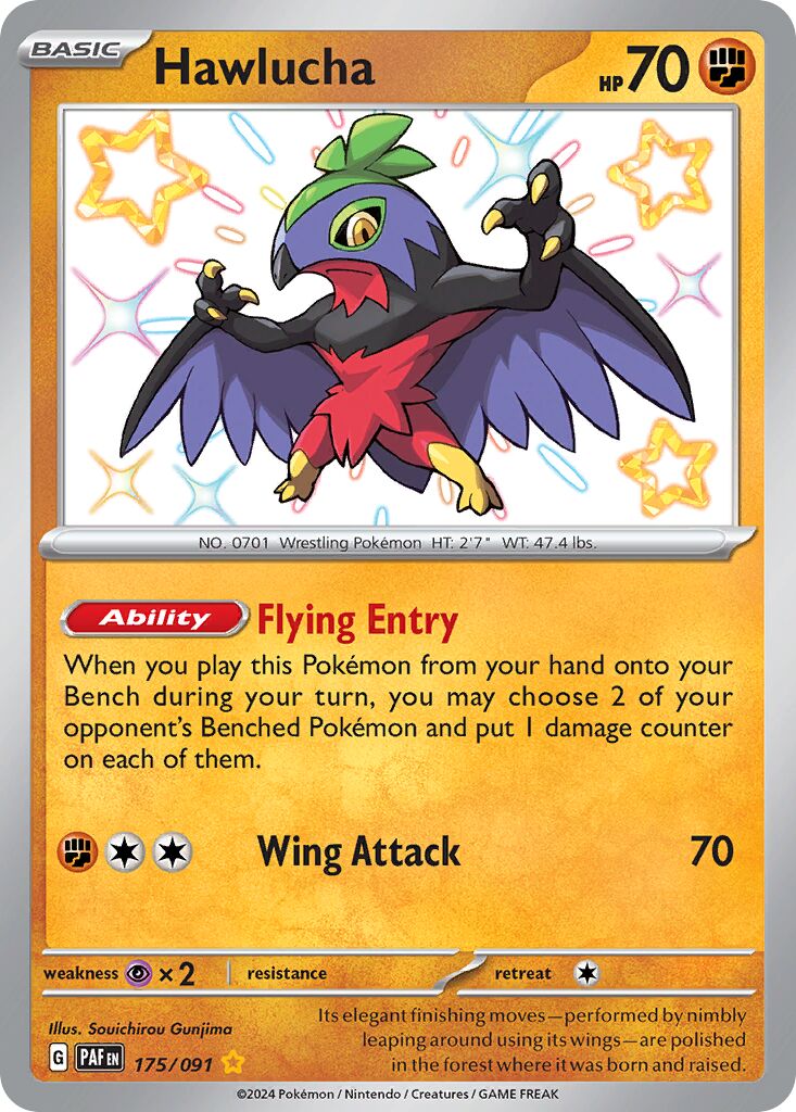 Hawlucha 175/245 — Paldean Fates (English Pokémon TCG card)